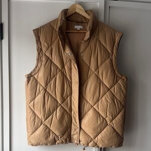 Topshop Women Camel Puffer Vest size us 10